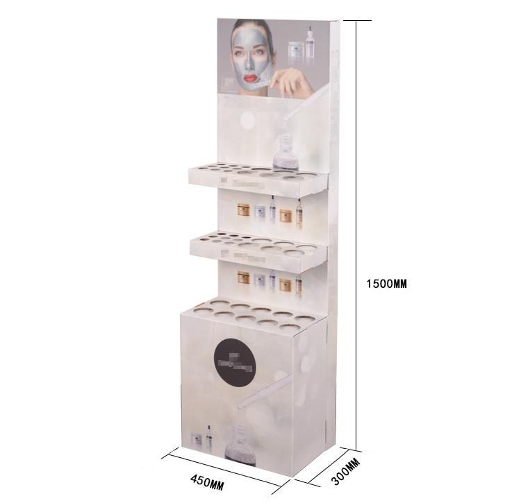 Custom Size Supermarket Promotion Cosmetic Shelf Cardboard Carton Display Rack
