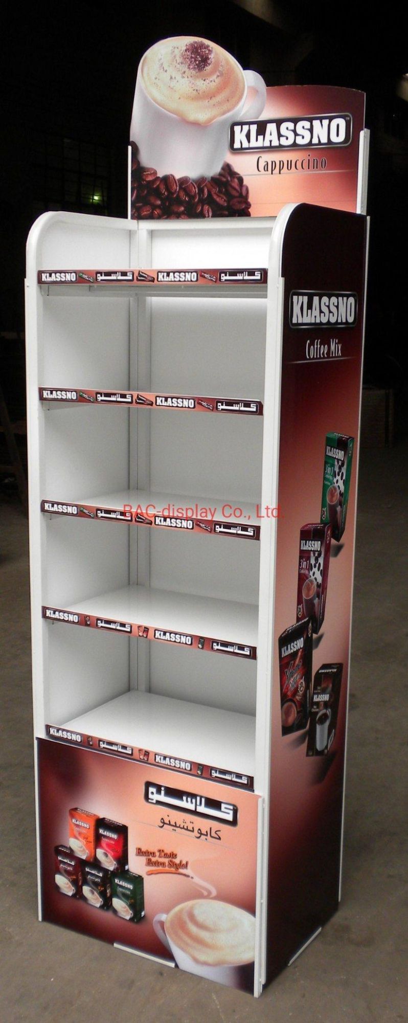 New Design 4 Tier Metal Board Display Wine Bottle Rack