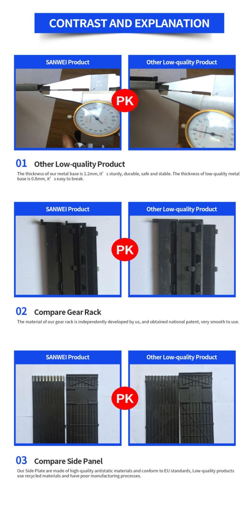 SMT ESD PCB Storage Magazine Racks of 3W-9805301b5-1