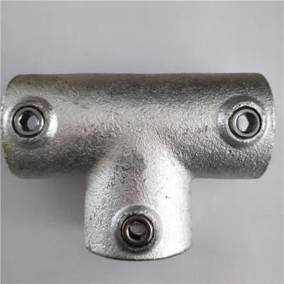 Coating Black Malleable Iron Key Clamps Structural Fittings Long Tee Malleable Iron Allen Key Screw Connect Key Clamp