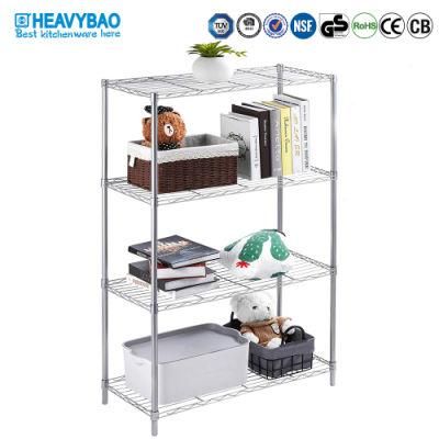 Heavybao Kitchen Pantry Storage Ideas Chrome Wire Metal Canned Goods Storage Rack