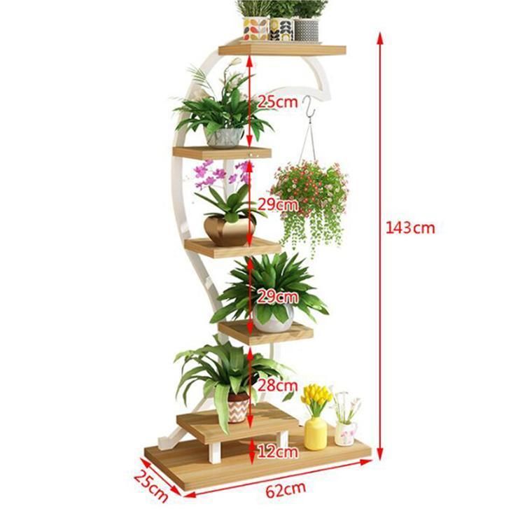 Creative Wrought Iron Multi-Layer Flower Stand Indoor Floor Plant Stand