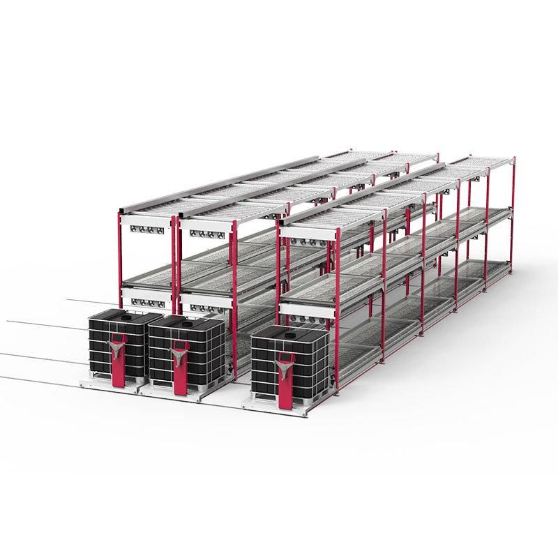 Agricultural Greenhouse Movable Shelves Vertical Grow Rack
