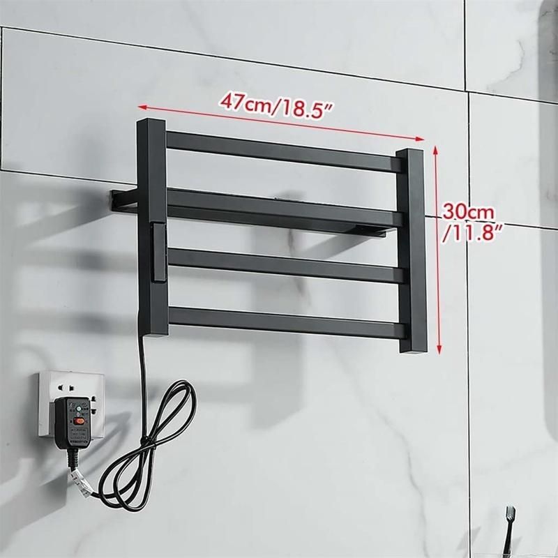 Modern Bathroom Aluminum Towel Rail Heated Drying Rack Towel Warmer Rack