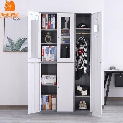 Full Height Vertical Adjustable Shelves Steel 5 Swing Door Filing Cabinet