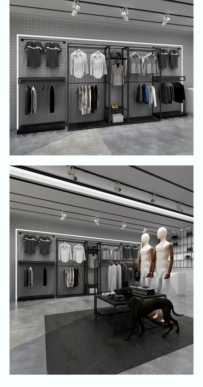 Wholesale Boutique Clothing Store Wall Furniture Display Apparel Display Racks