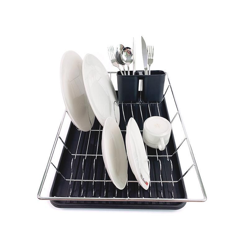 Utensils Plate Drainer Metal Wire Storage Holder Kitchen Drying Shelving Rack