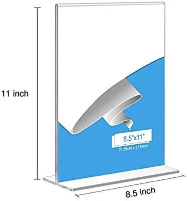 Double Sides Counter Plastic Label Sign Holder for Poster Displays