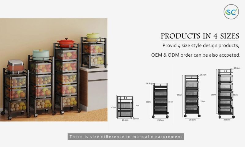 Hot Sale Kitchen Storage Rotate Basket Rack Manufacturer