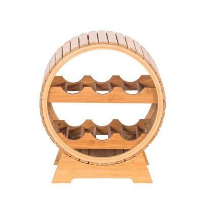 Countertop Wine Holder Decor Wine Storage Rack 6 Bottles Display Bamboo Wine Rack