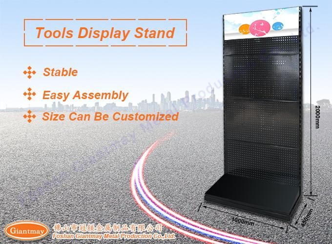 Century Factory Price Customized Floor Display Stand Metal Pegboard Rack