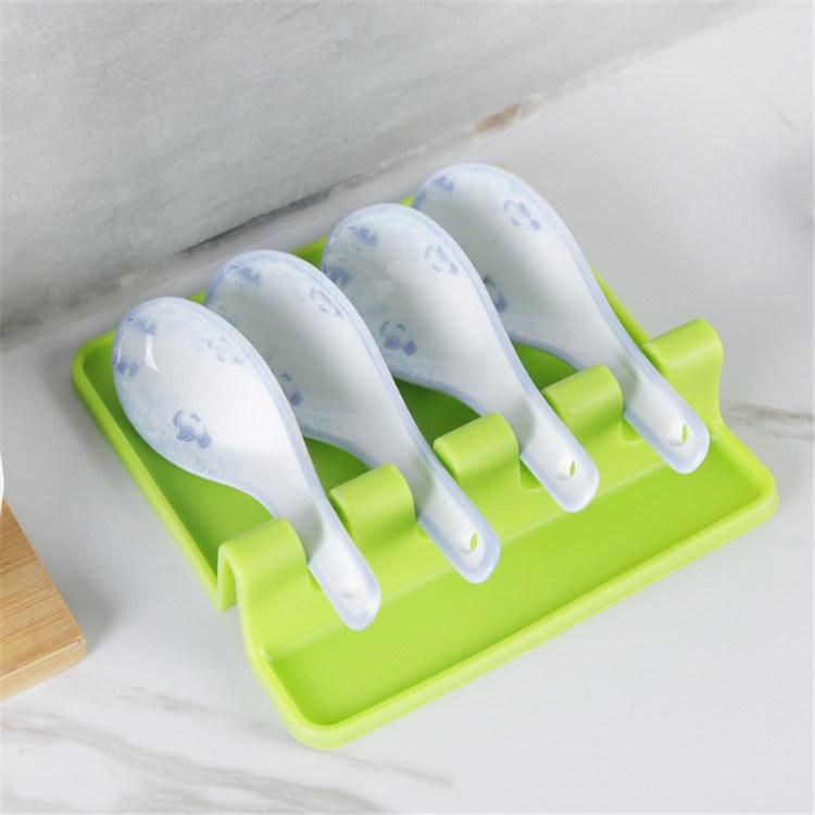 Multifunctional Kitchen Utensils Storage Rack Creative Silicone Spoon Rack Kitchen Tabletop Spoon Chopsticks Storage Rack