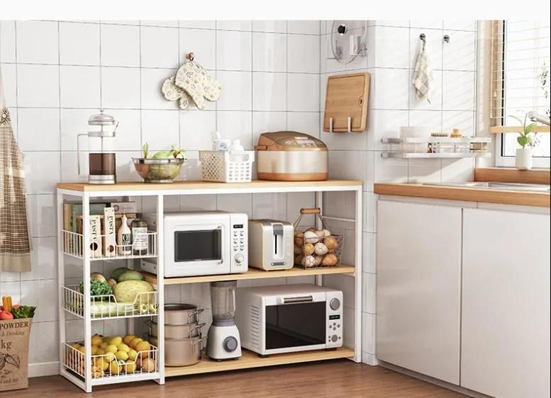 Kitchen Storage Rack Floor Multi-Layer Microwave Oven Rack Multi-Function Storage Cabinet Vegetable Storage Rack