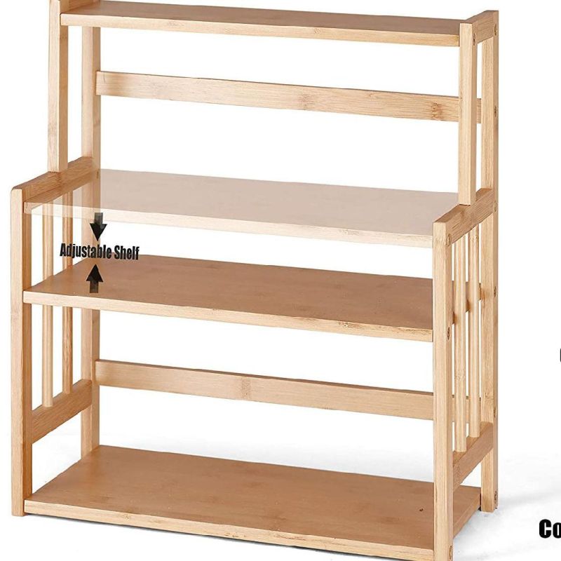 Environment-Friendly Wood Spice Rack 3 Layer Drawer Spice Storage Rack