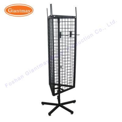 Giantmay 3 Sided Retail Metal Revolving Display Wire Rotating Rack