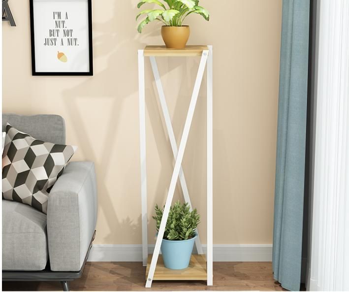 Iron Flower Stand Multi-Layer Indoor Home Nordic Balcony Rack Floor Type Living Room Succulent Green Dill Simple Flower Stand