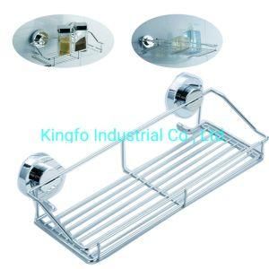 Single Tier Bathroom Suction Cup Shampoo Shelf-Organizer Holder-Shower Rack