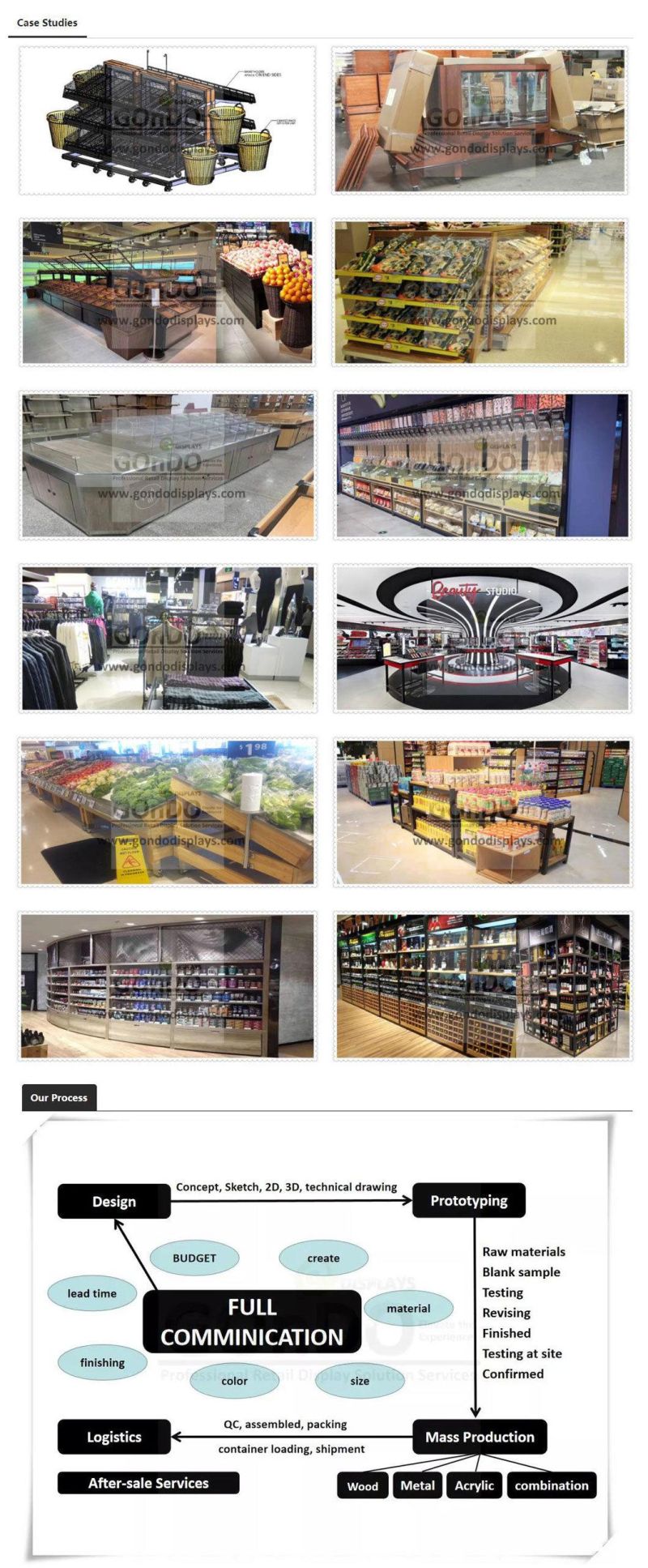 Wholesale Heavy Duty Adjustable Steel Wire Supermarket Equipment Gondola Shelving Dish Umbrellas Storage Counter Floor Display Metal Rack Holder Warehouse