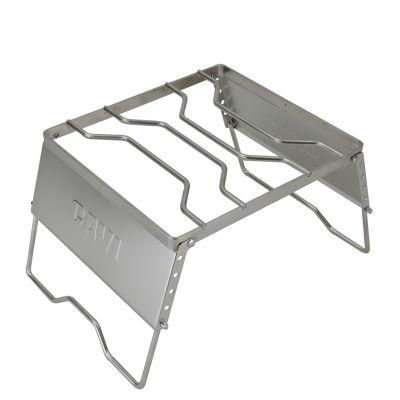 Outdoor Camping Multi-Function Windbreak Folding Storage Bracket Camping Console Stainless Steel Stove Rack