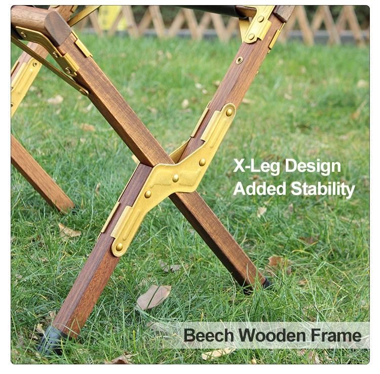 Portable Beech Wood Folding Cooler Stand Box Rack Shelf for Camping