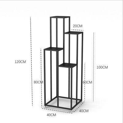 4 Tier Metal Flower Stand Display Shelf Home Garden Outdoor Decor Rack 0519