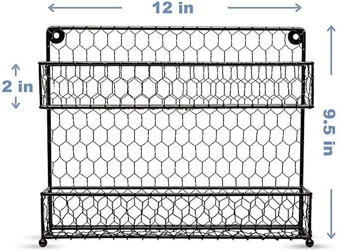 Magnetic Spice Rack, Fridge Organizer Shelf, Side Wall Refrigerator Storage for Spices, Utensils or Plates29, Works as Towel Holder with Hooks, Organization for