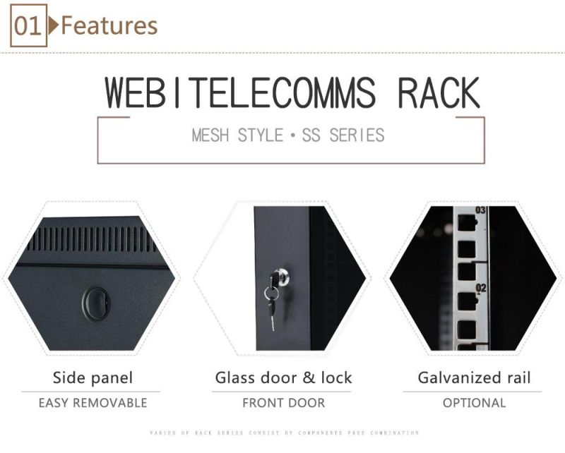 19 Inch Wall Network Rack with Wheels