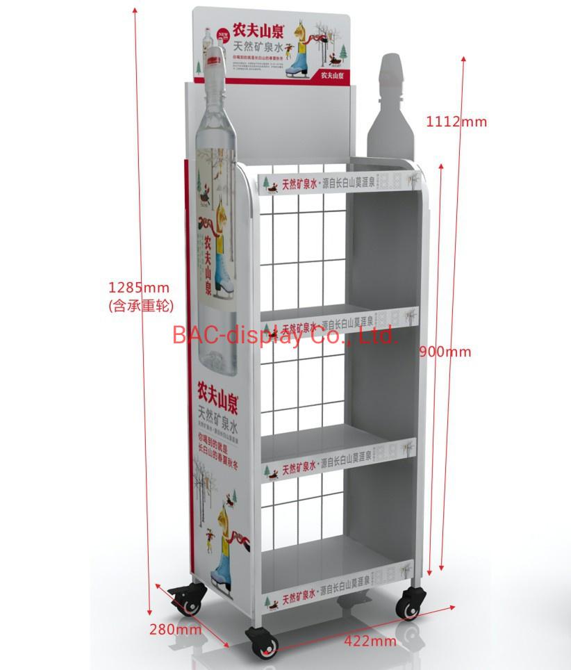 New Design 4 Tier Metal Board Display Wine Bottle Rack