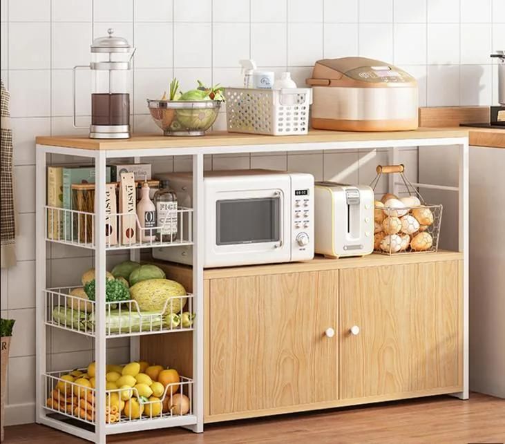 Kitchen Storage Rack Floor Multi-Layer Microwave Oven Rack Multi-Function Storage Cabinet Vegetable Storage Rack