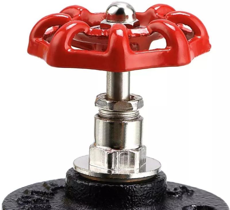 3/4" Floor Flange Hose Nipples for Pipe Furniture Shelf Lamp Tap Water Faucet Taps Red Hand Wheel