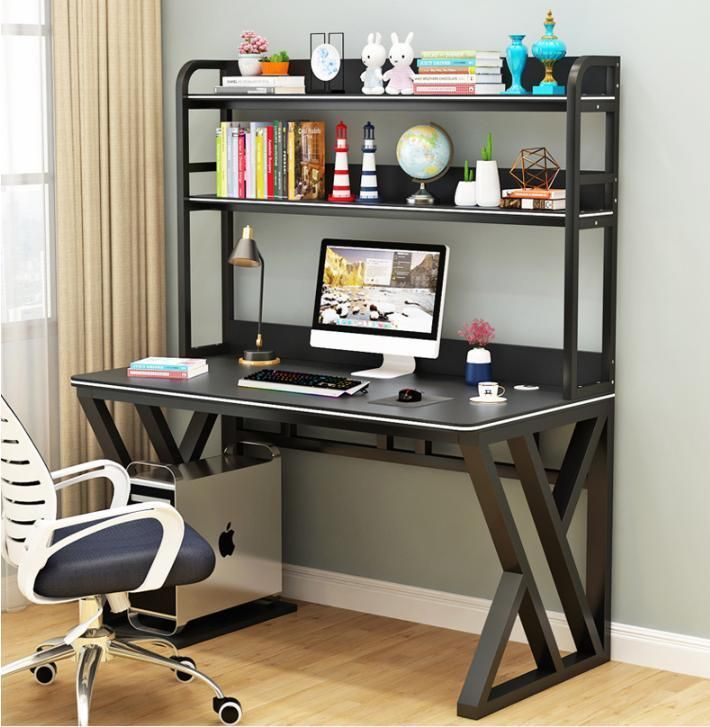 Computer Desktop Desk Desk Simple Home Student with Bookshelf Combination One Table Student Bedroom Simple Writing Desk