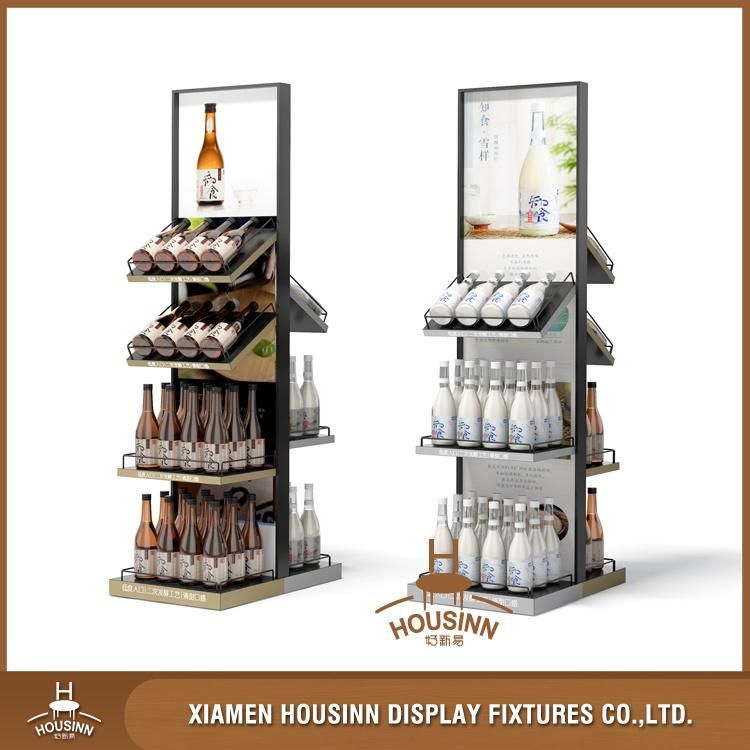 Original Design High Quality Metal Beverage Beer Wines Display Rack