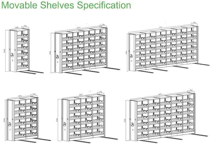 Top Sale High Density Double Side Mobile Archive Shelving