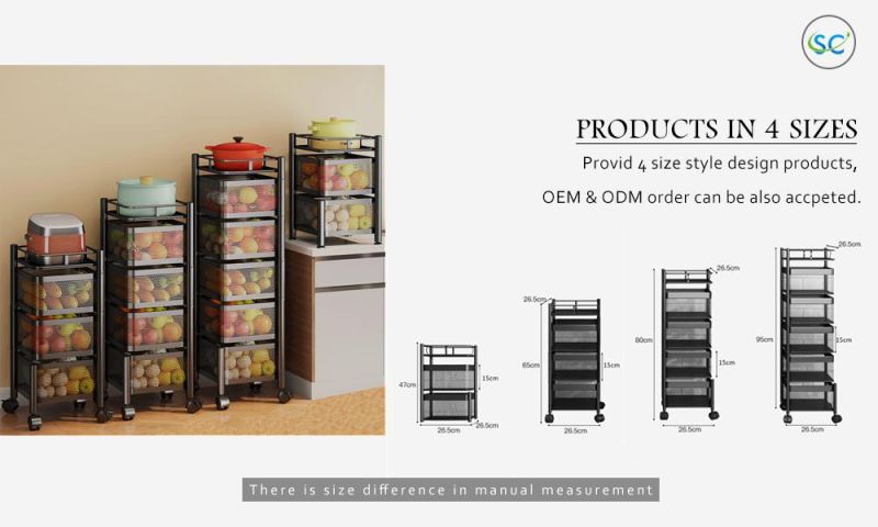 Hot Sale Kitchen Storage Rotate Basket Rack with Basket