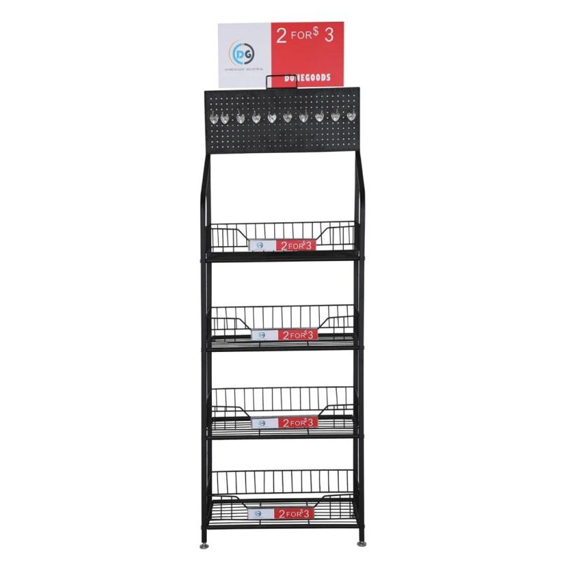 Supermarket Wire Shelving Metal Rack