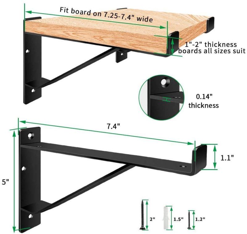 Decorative Wall Floating Shelf Bracket Heavy Duty L Sheving Bracket