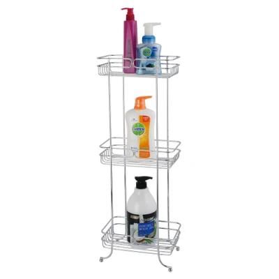 Bathroom Shelf Corner Shelves Shower Caddy for Bathroom Shampoo Conditioner Razor Kitchen Removable Storage Organizer 3 Layers