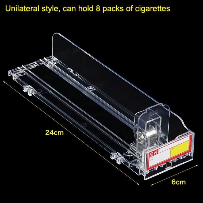Clear Plastic Cigarette Display Shelf Shop Tobacco Display Pushers