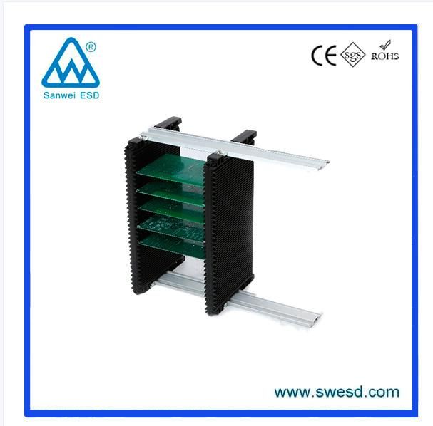 Plastic Black Conductive ESD PCB Circulation Rack with PCB for Electronics Product