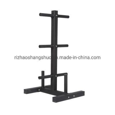 Vertical Gym Barbell Bumper Weight Plates Storage Holder Rack Tree