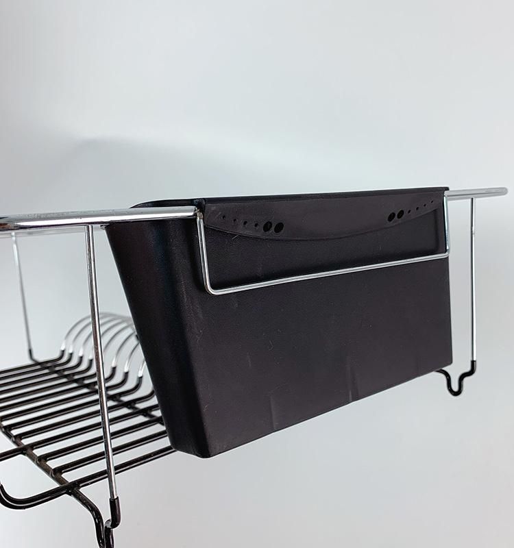 Kitchen Plate Drainer Drying Dish Storage Rack with Drip Tray