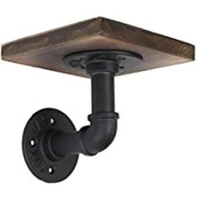 High Quality Mount Bracket 1-Tier Black Pipe Bracket Wall Shelf