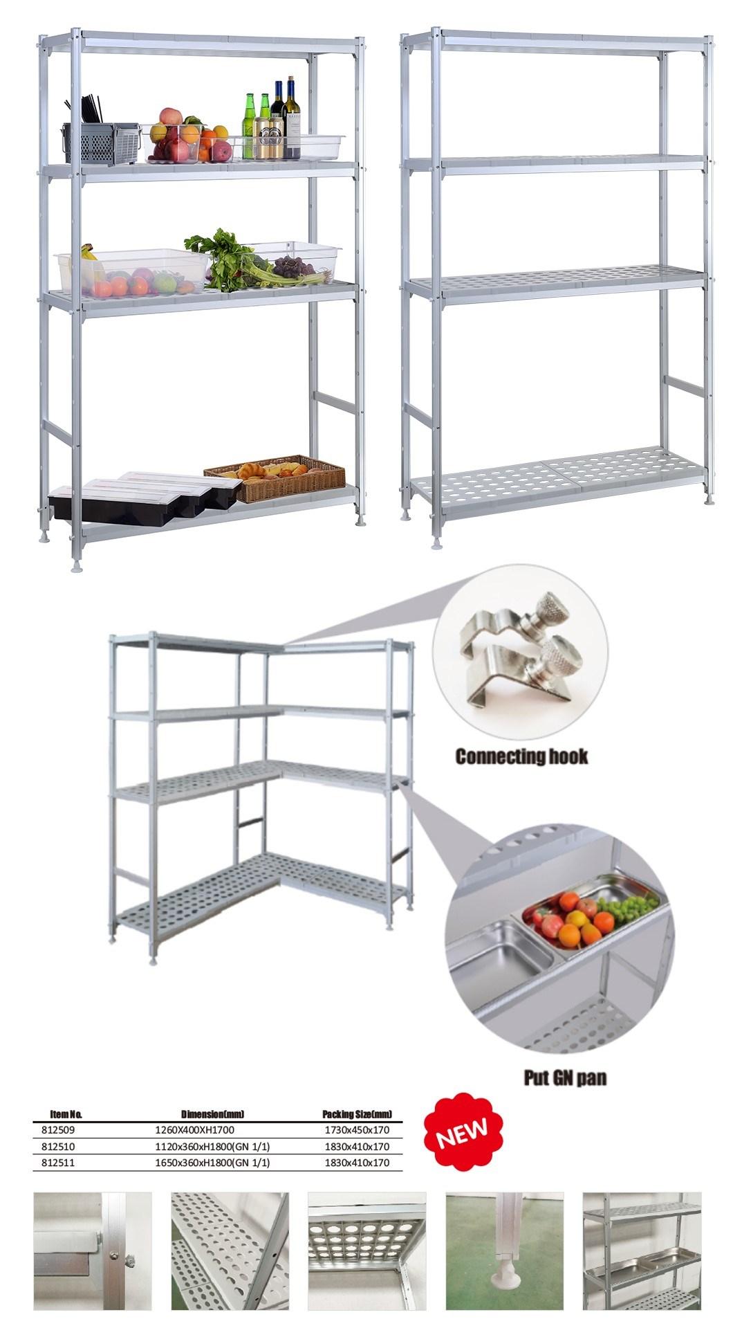 150kg Per Shelf Loading Capacity Aluminum Alloy Restaurant Kitchen Storage Shelf