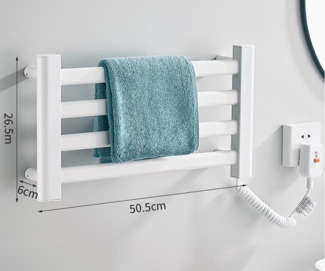 Wall Mounted Towel Warmer Dryer Rack for Bathroom Towel Radiator Black Towel Rack Rail Bar Holder Hanger Ladder Electric Heated Towel Rack