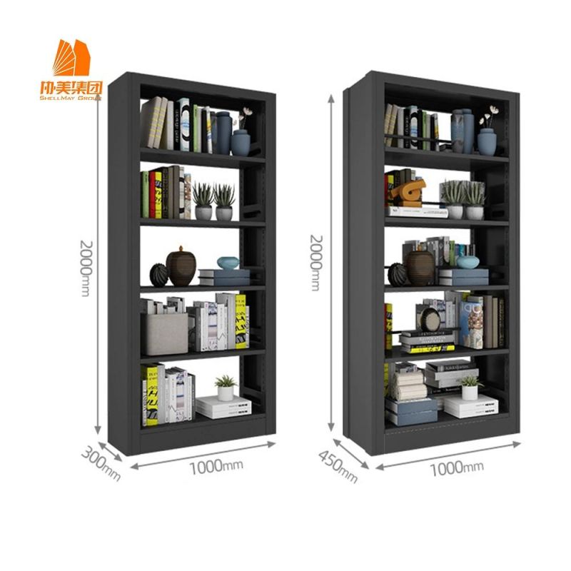 School Furniture, Double-Sided Bookshelf for Library. Steel Book Shelf