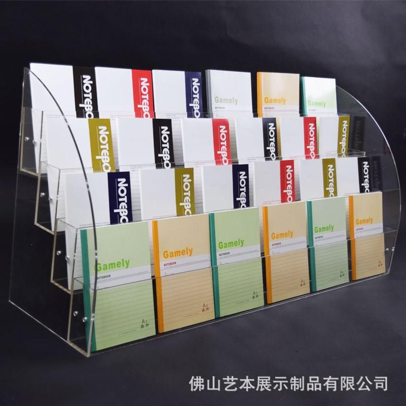 Acrylic Display Rack Black Acrylic Bank Brochure Advertising Display Stand/Acrylic Shelf