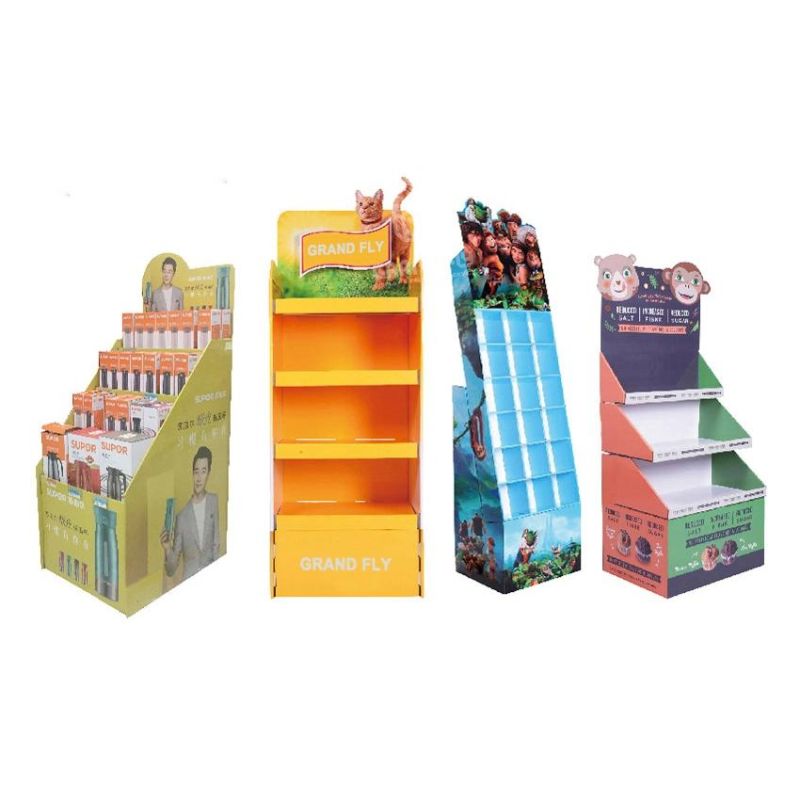 Good Quality Pop Custom Retail Cardboard Floor Display Racks for Spice