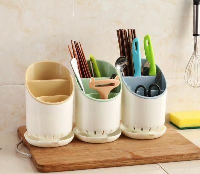 Plastic Drainage Chopstick Shelf Kitchen Tableware and Chopstick Tube