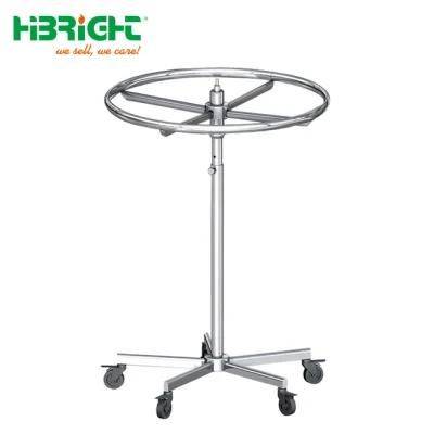 Round Type Stand Movable Rotating Display Garment Rack