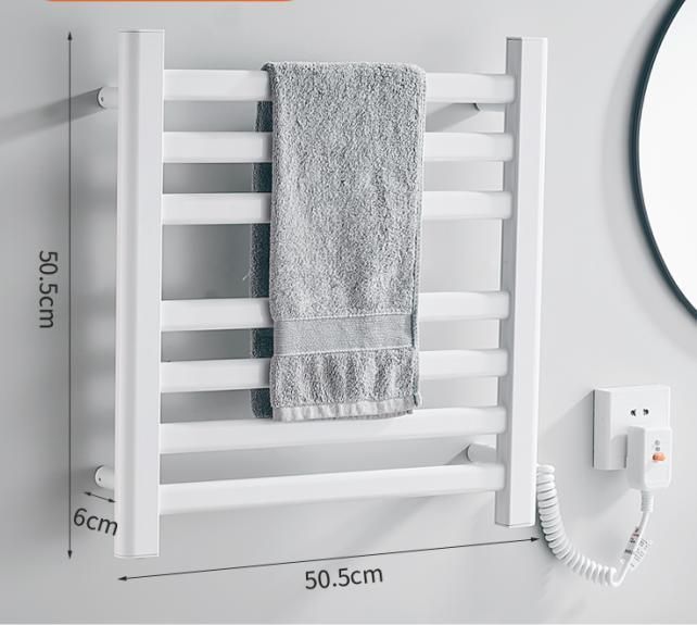 Wall Mounted Towel Warmer Dryer Rack for Bathroom Towel Radiator Black Towel Rack Rail Bar Holder Hanger Ladder Electric Heated Towel Rack